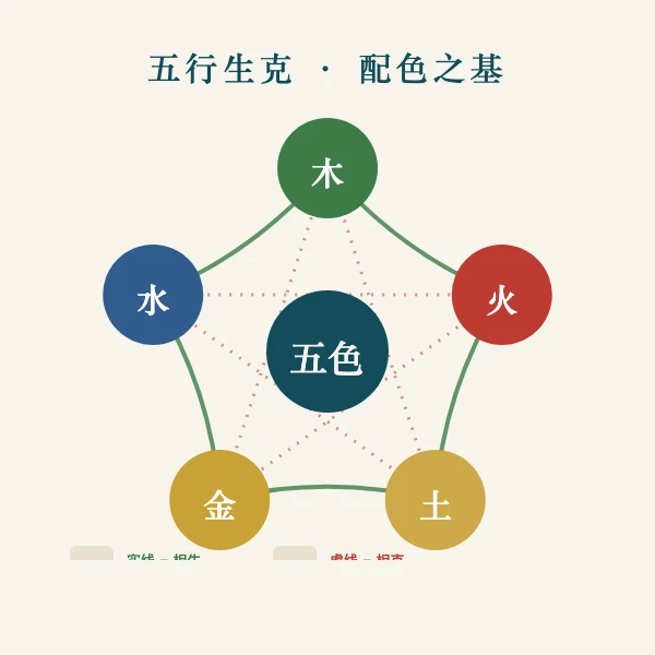 五行与考试五色对应示意