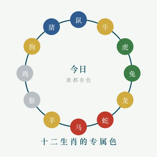 十二生肖环形排列示意