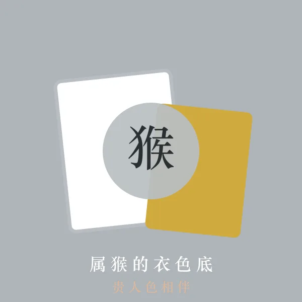 属猴的幸运色穿搭示意