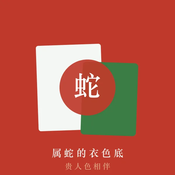属蛇的幸运色穿搭示意
