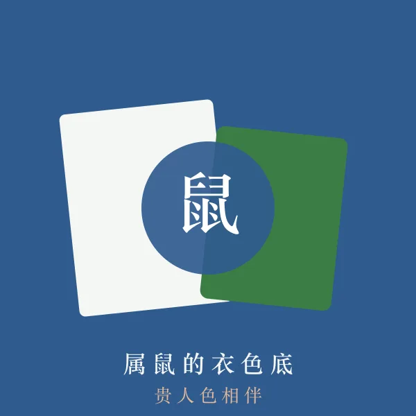 属鼠的幸运色穿搭示意